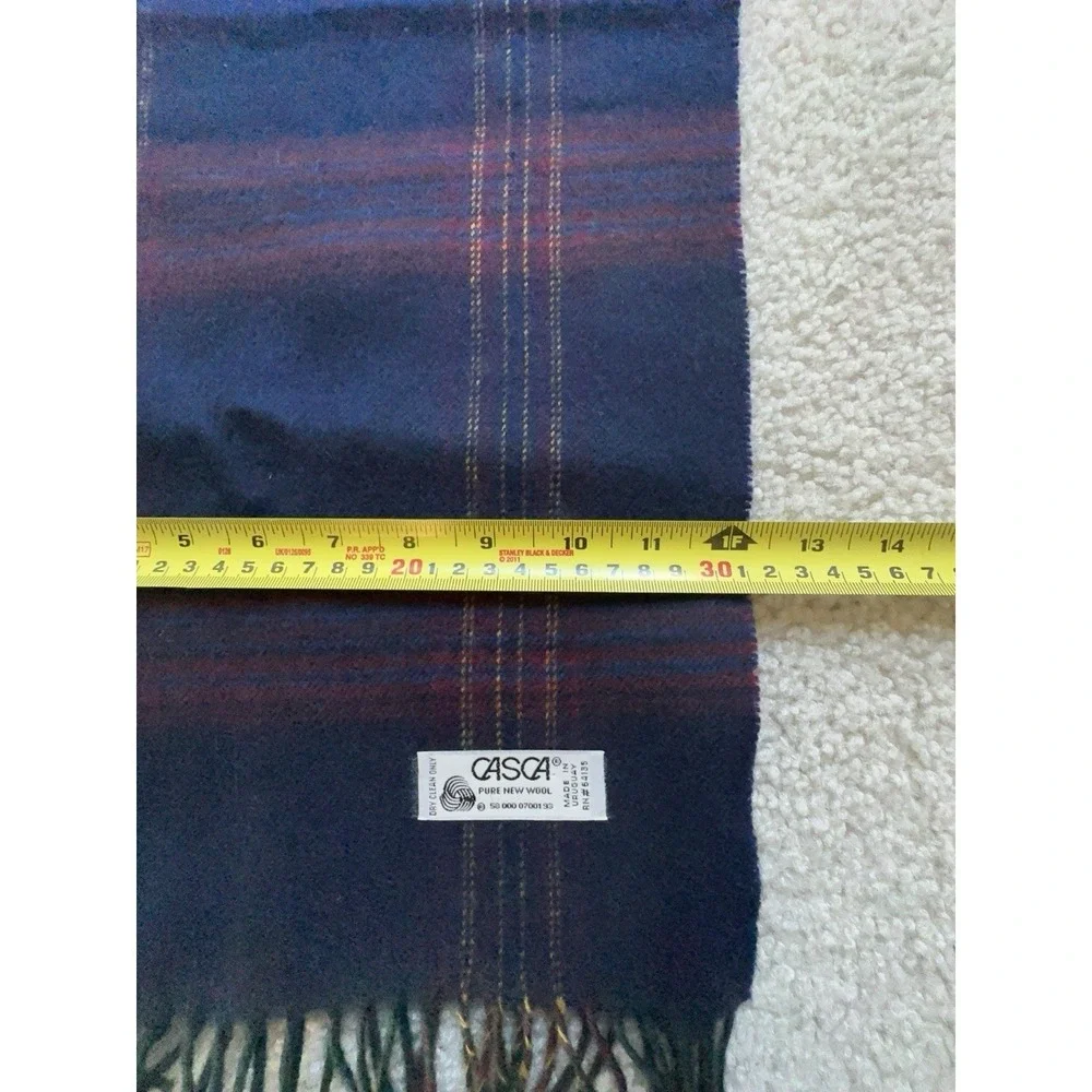 CASCA Men Women Winter Scarf Plaid TARTAN 100% Pure New Wool 56